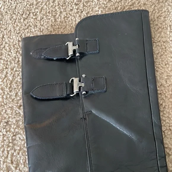 Paul Green Black Leather Knee High Boots Size 9.5 - Picture 3 of 6